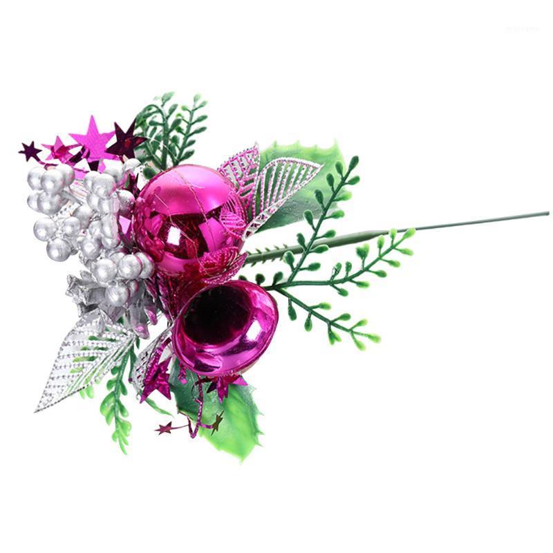 

10pcs Holiday Wedding Photo Prop Leaf Artificial Fruit Branches DIY Festival Christmas Decoration Party Fake Stems Tree Ornament1