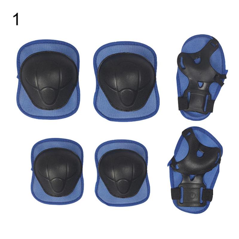 

6Pcs Outdoor Children Skateboard Kneepad Elbow Wrist Hand Support Guard Set, Red