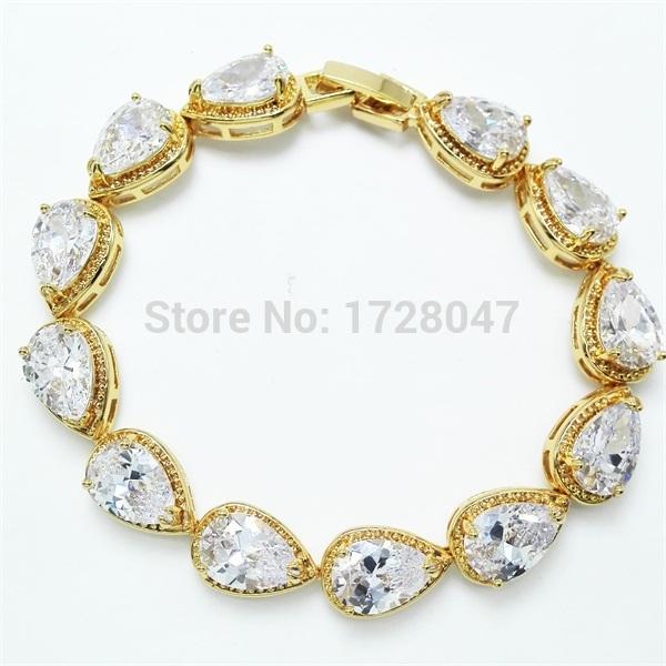 

Noblest Water Drop Royal white Zircon & Crystal white Bracelet & Bangle