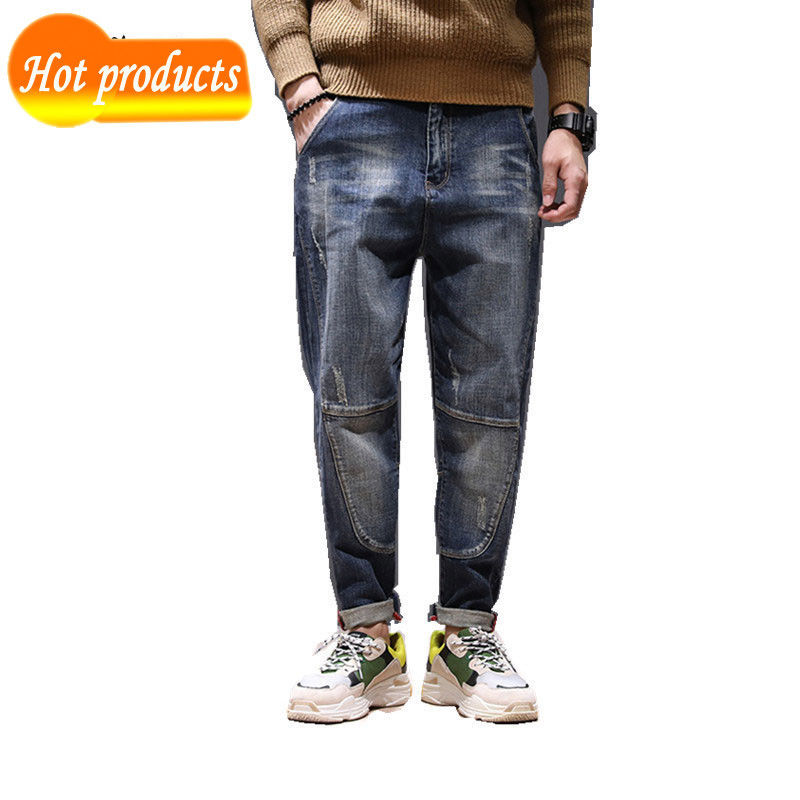 

Male 2020 Autumn Brem Breeches Released Harlan Blue Denim Pants More Size 28-40 42 Ugv9, Dark blue.
