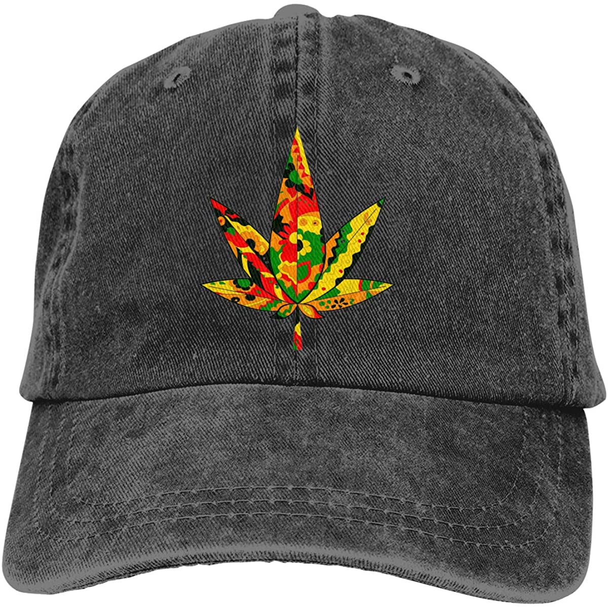 

Rasta Colors Unisex Soft Casquette Cap Vintage Adjustable Baseball Caps, Black