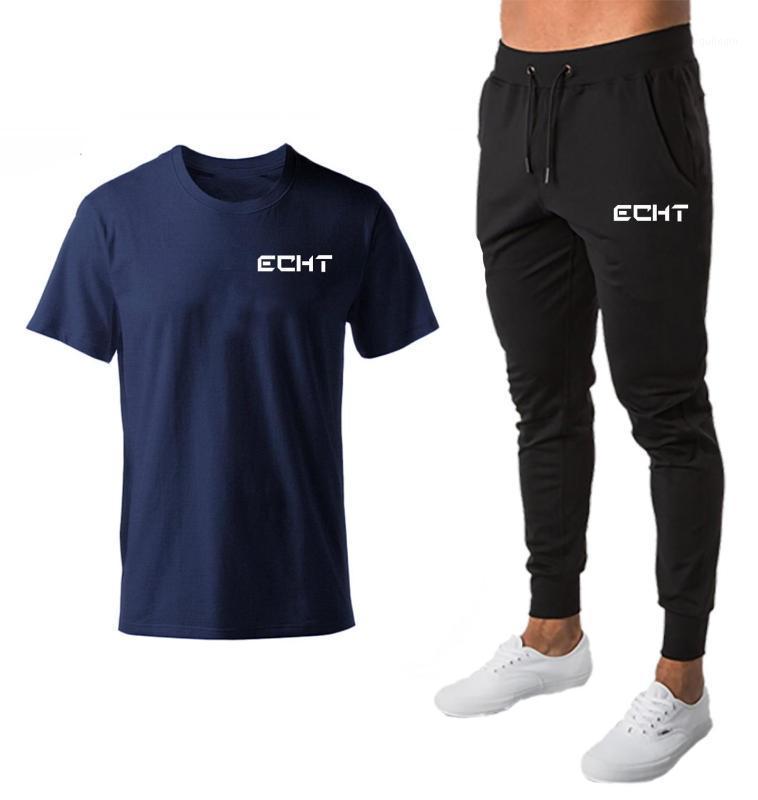 

men's sportswear running jogging Set running fitness clothing men's fitness clothing sports two-piece suit Summer fashion new1, Photo color 1