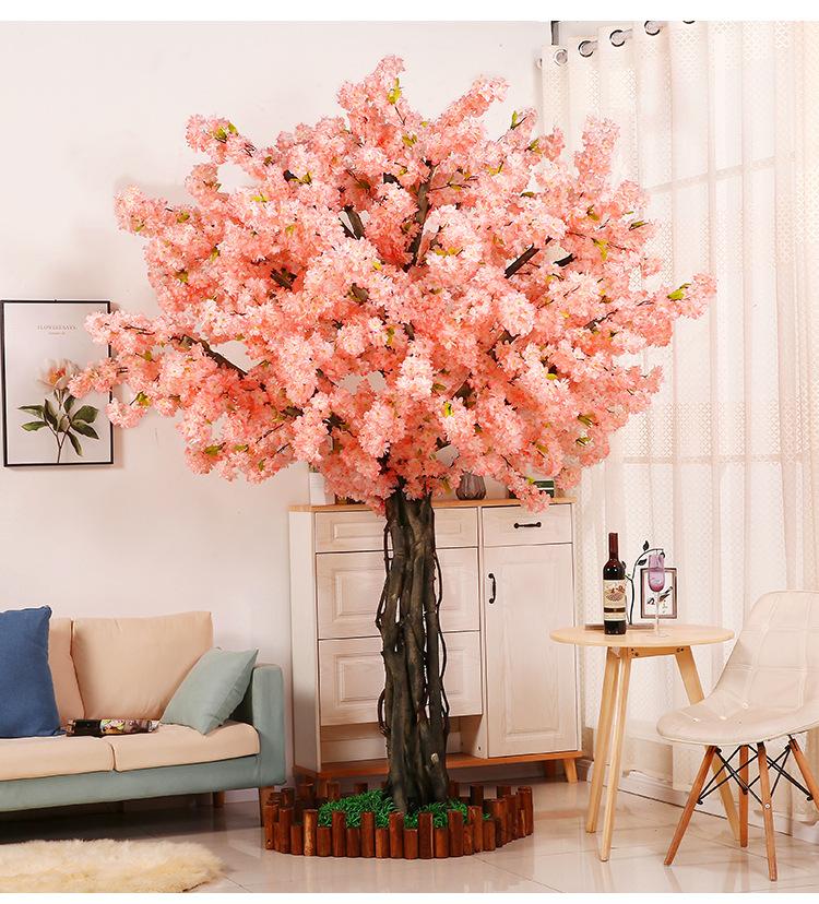 

20 Pieces Cherry Blossom Branch Pink Cherry Decoration Wedding Arch Blossom Party Activity Peach Tree flower branch, As picture color