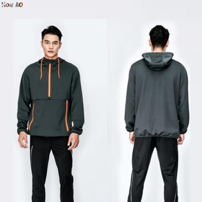 

HOWE AO Men's Sportswear coats 2020 Autumn Winter Hooded Male Casual Tracksuit Men Sweatshirt, Black