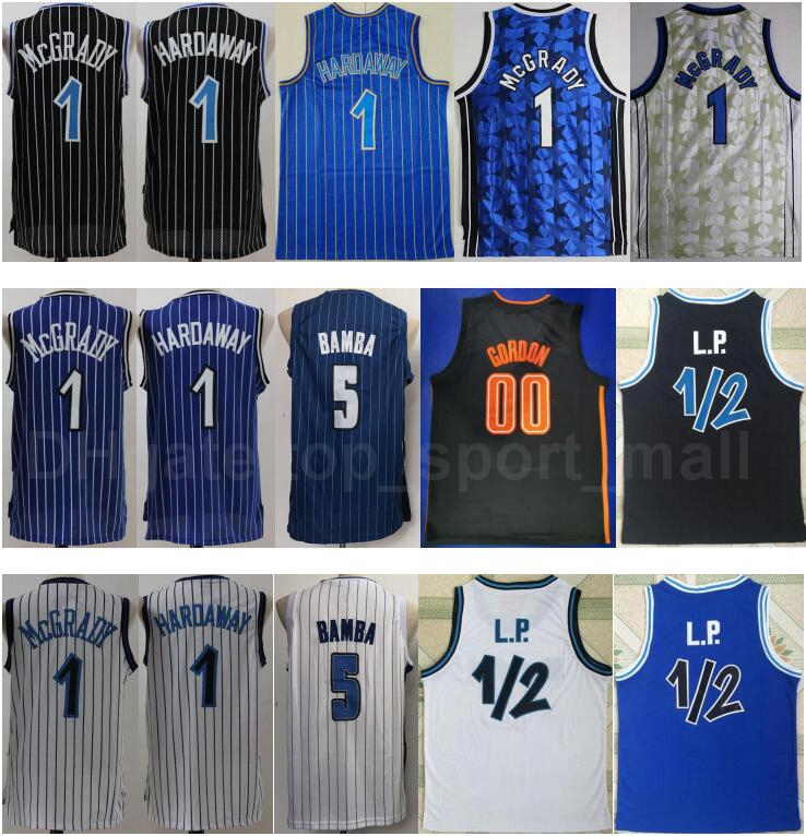 

Basketball Mohamed Bamba Jersey 5 Tracy McGrady Penny Hardaway 1 LP Penny Anfernee Vintage Stitched Team Black Blue White High Quality, 1 blue