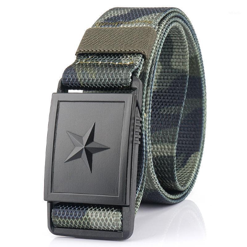 

Nylon Belt Metal Magnetic Buckle Adjustable Belts For Men Combat Elastic Belts High Quality Wear-resistant1