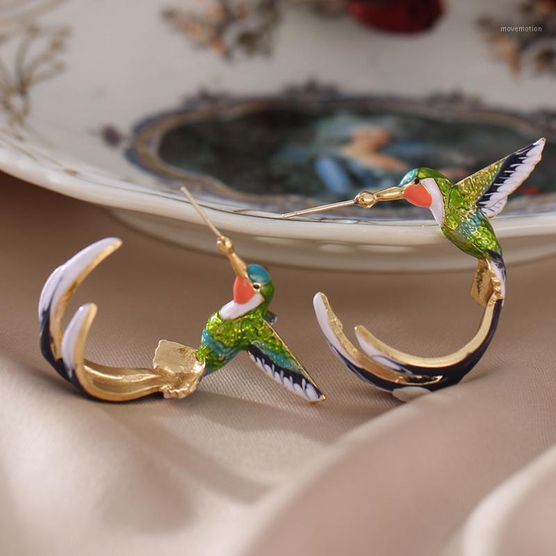 

New Cute Hummingbird Shaped Earrings Creative Multicolor Fashion Unisex Earring Party Jewelry Gifts High Quality Accessories1