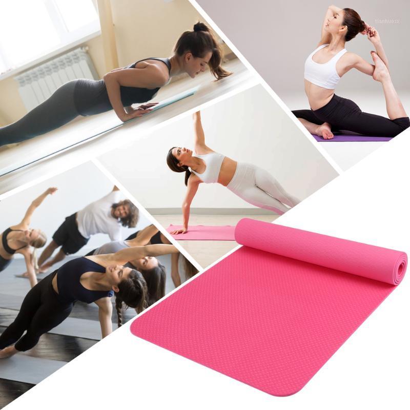 

72.05×24.01in Portable Yoga Mat Thicken Sports Anti-slip Yoga Pilates Gymnastics Mat Fitness Workout Carrying Strap Storage Bag1, Red