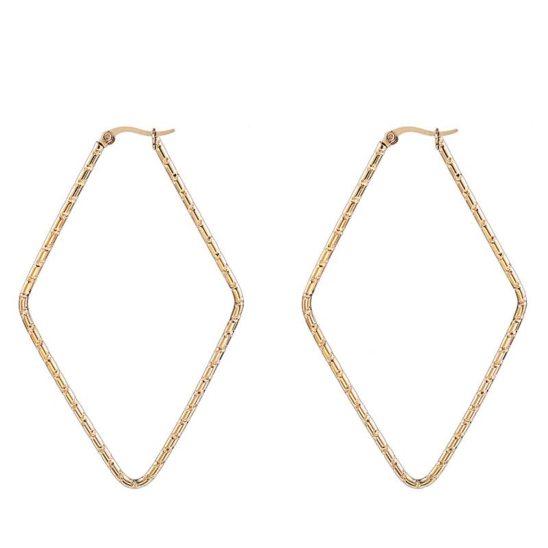 

RIR Square Large Hoop Wire Earrings Texture Deign Big Women Hoop Earring Geometric Earrings Party Jewelry Bohemian Accessories