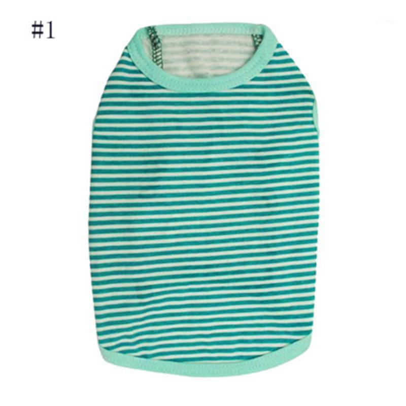 

Pet stripe spring summer pet dog clothes small dog chihuahua pug clothing puppy vest Easter1, Green bar