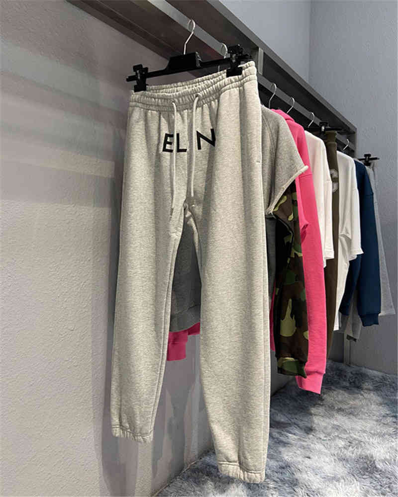 

Men' Pants High version C family 21 early autumn basic printing, regular weaving and dyeing lovers' leisure Terry guard pants BTZW, Gray