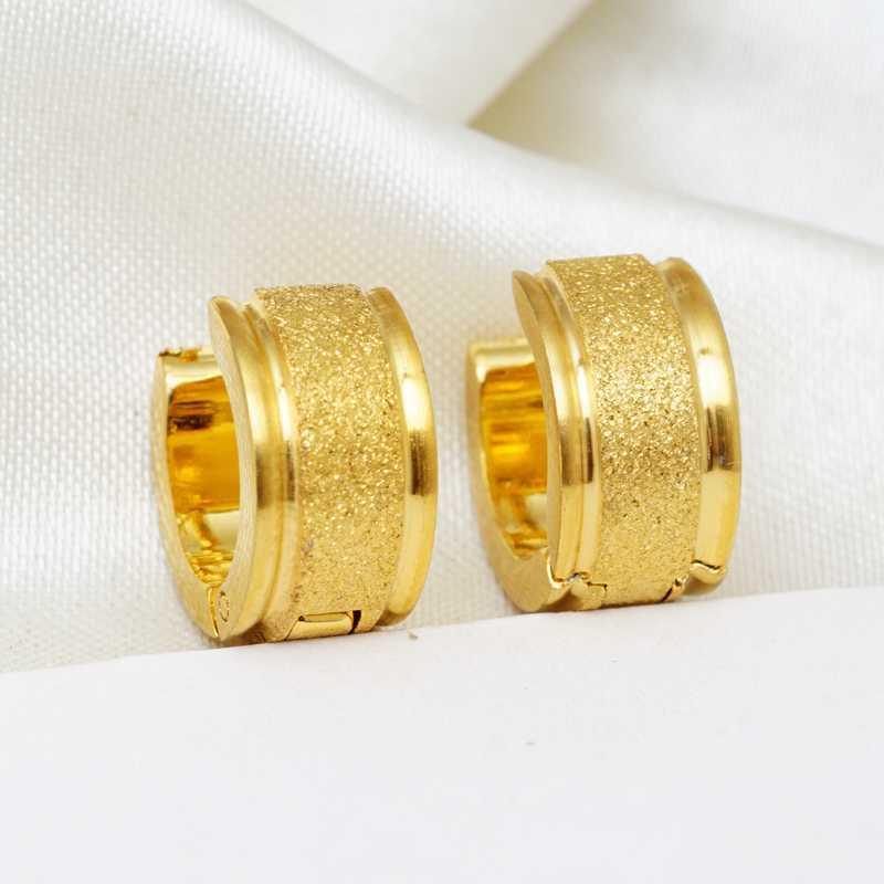 

Hoop & Huggie Shiny Rock Gold-Color Earrings Stainless Steel Small For Women Girls 20211