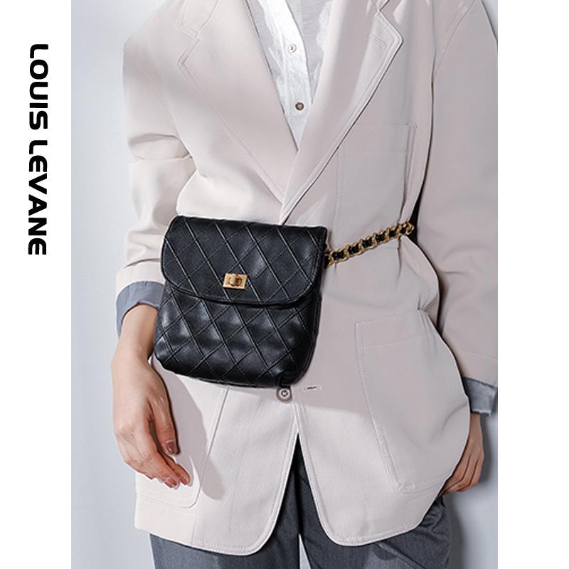 

Shoulder Bags 2021 Spring Lingge Chain Bag And One Messenger Quilted Lattice Le Boy, Black