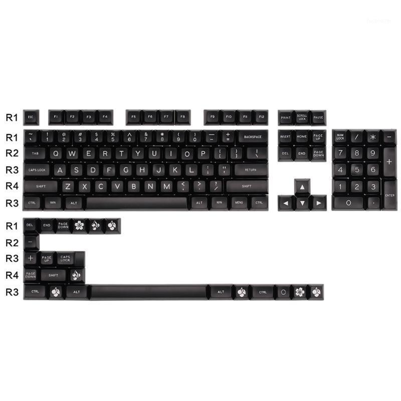 

127 Keys ABS Keycaps For Cherry Mx Switch Mechanical Keyboard Filco Black Key Cap Replace DIY Keyboard Decoration1