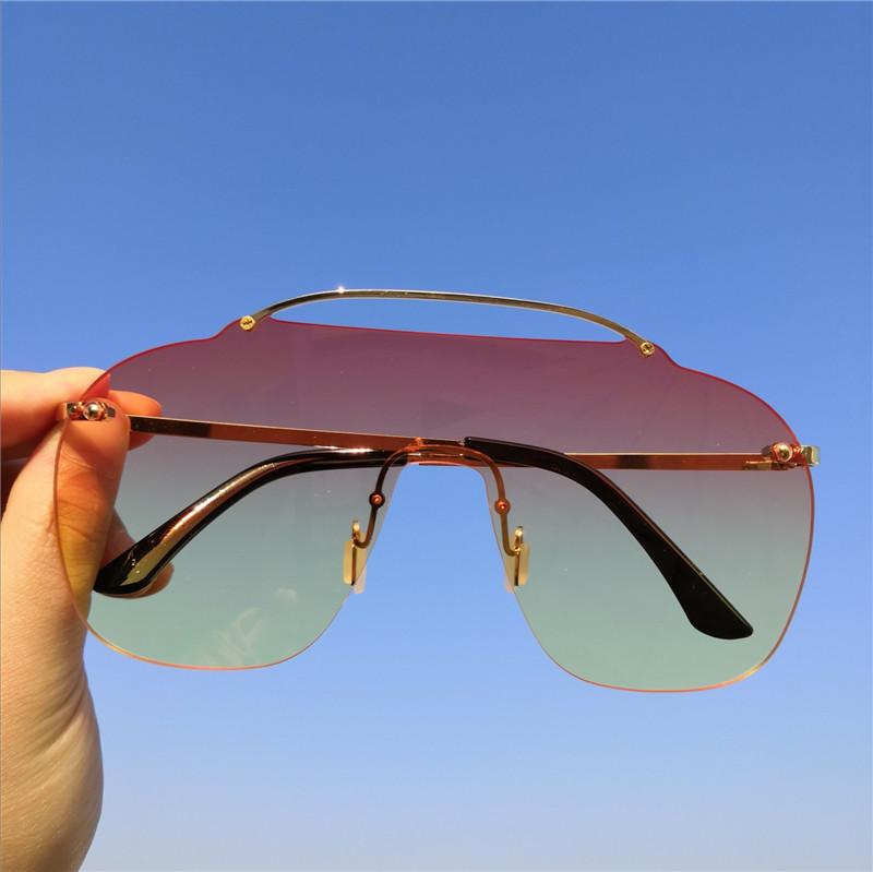 

Sunglasses Vintage Square Women Brand Designer Black Pink Eyewear Retro Gradient One Piece UV400 FML