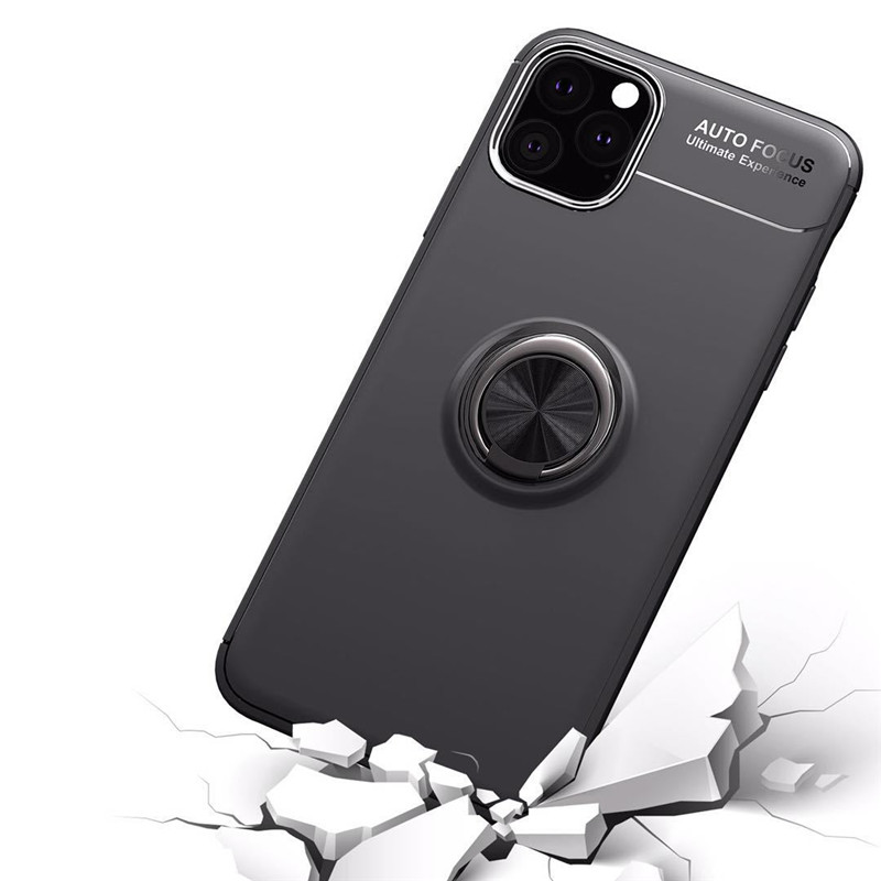

Newest Phone Case Invisible Magnetic Bracket Cover Metal Ring Buckle Anti-fall Shell for iPhone 12 Mini 11 Pro Max XR Iphone X 8 7 6S Plus, Black & rose