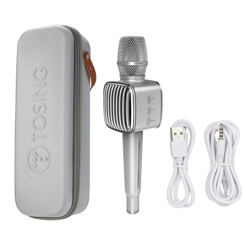 

TOSING G1 Karaoke Microphone Handheld Wireless Bluetooth 5.0 Speaker Recording Singing Live Microphone for Smart Phone Tablet PC
