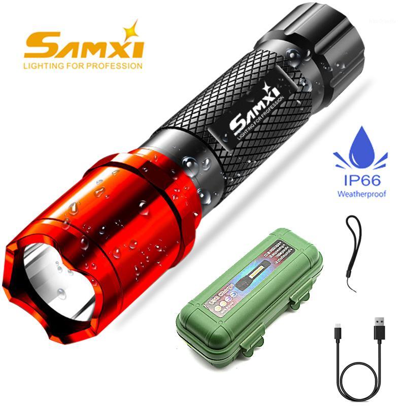 

LED T9 Lamp Beads Rechargeable Flashlighting 3 Lighting Modes Torch Bike Light Camping Lamp Use Built-in Battery1