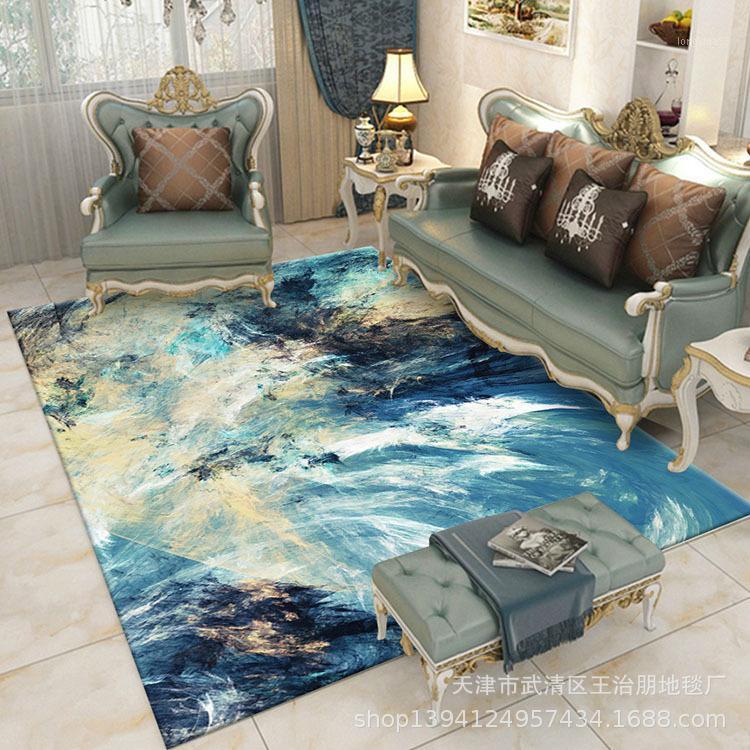

Living Room Home Bedroom Rugs Carpets Coffee Table Soft Floor Mat Study Area Rug Europe Simple Abstract Multicolor Ink Carpet1, Hy-jh-13