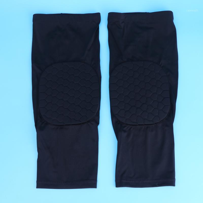 

2 Pcs Short Honeycomb Anti-collision Sports Knee Brace Protective Sleeve Guard Gear Support Breathable Knee Protector for Outdoo1, White