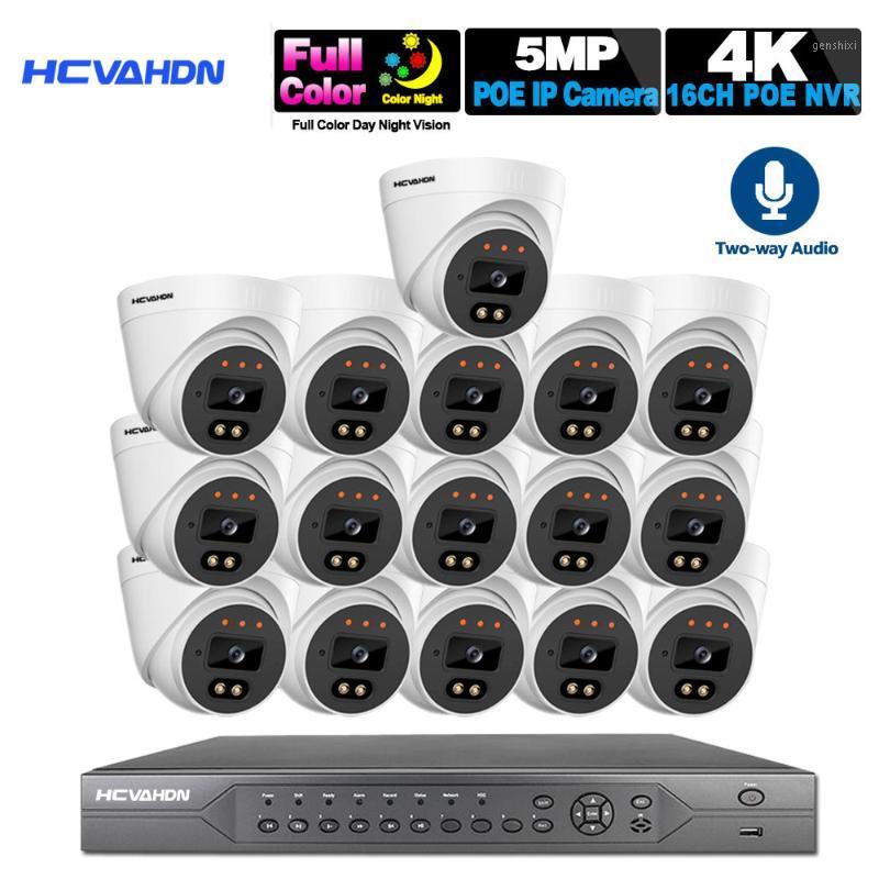 

H.265 4k Security Camera System 16CH POE NVR Kit HD 5MP Full Color Night Vision CCTV Video Surveillance Cameras System Set XMEYE1