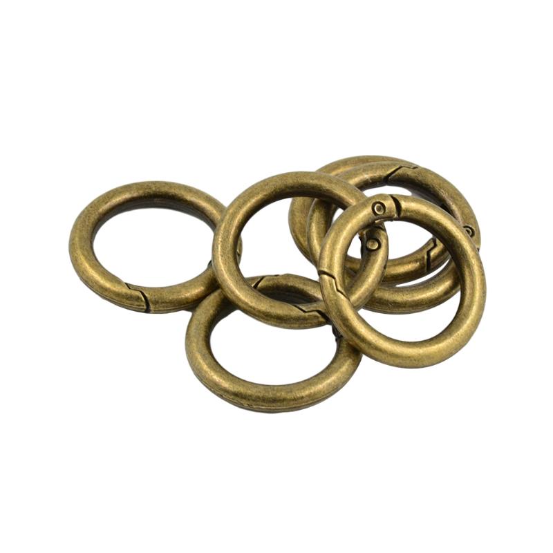 

6Pcs Carabiner Karabiner Clips Round Ring Snap Hook Spring Loaded Camping Hiking