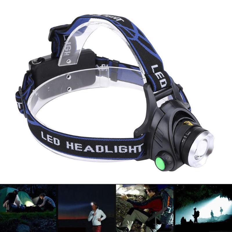 

900Lm Led Lighting Head Torch CREE XM-L T6 Zoom Waterproof LED Headlamp Headlight Camping Fishing Light 2*18650 battery E5M1