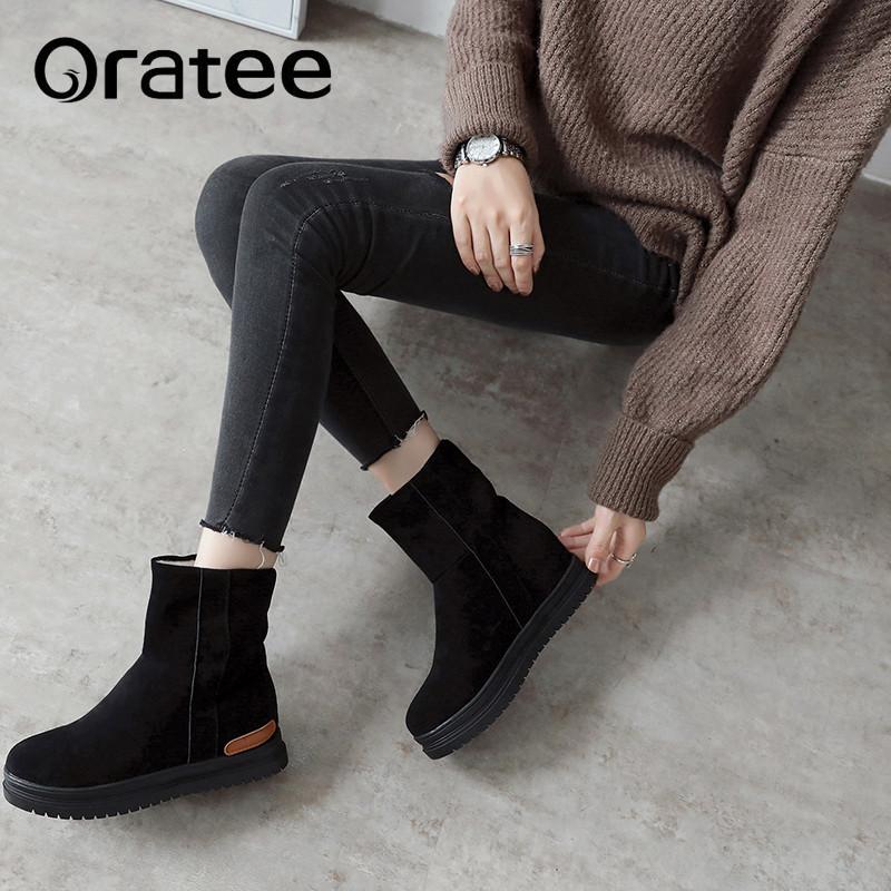 

New Fashion simple Winter snow Boots Woman Ankle Boots Casual Platform Winter Warm thick plush Shoes Woman Plus size 33-43, Gray