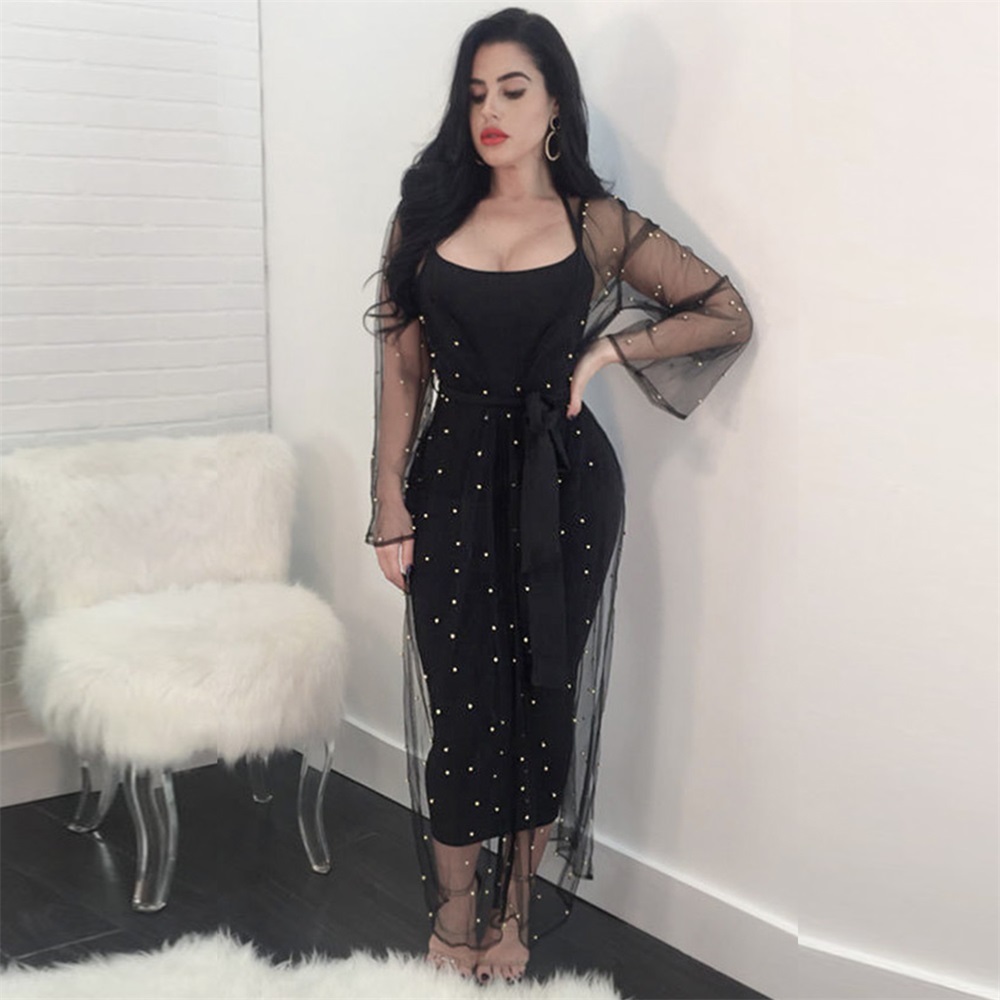 

2020 Bandage Woman' the New Sexy Beading Winter Long Black Without Mangoes Dressed Birthday Party Dresses 24ni