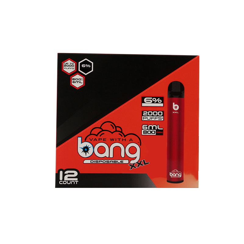 

BANG XXL cigarette Disposable POD DEVICE 12 Large Boxes Packaging 2000 puffs 800mAh 6ml Prefilled Portable Vape Stick Pens Bar