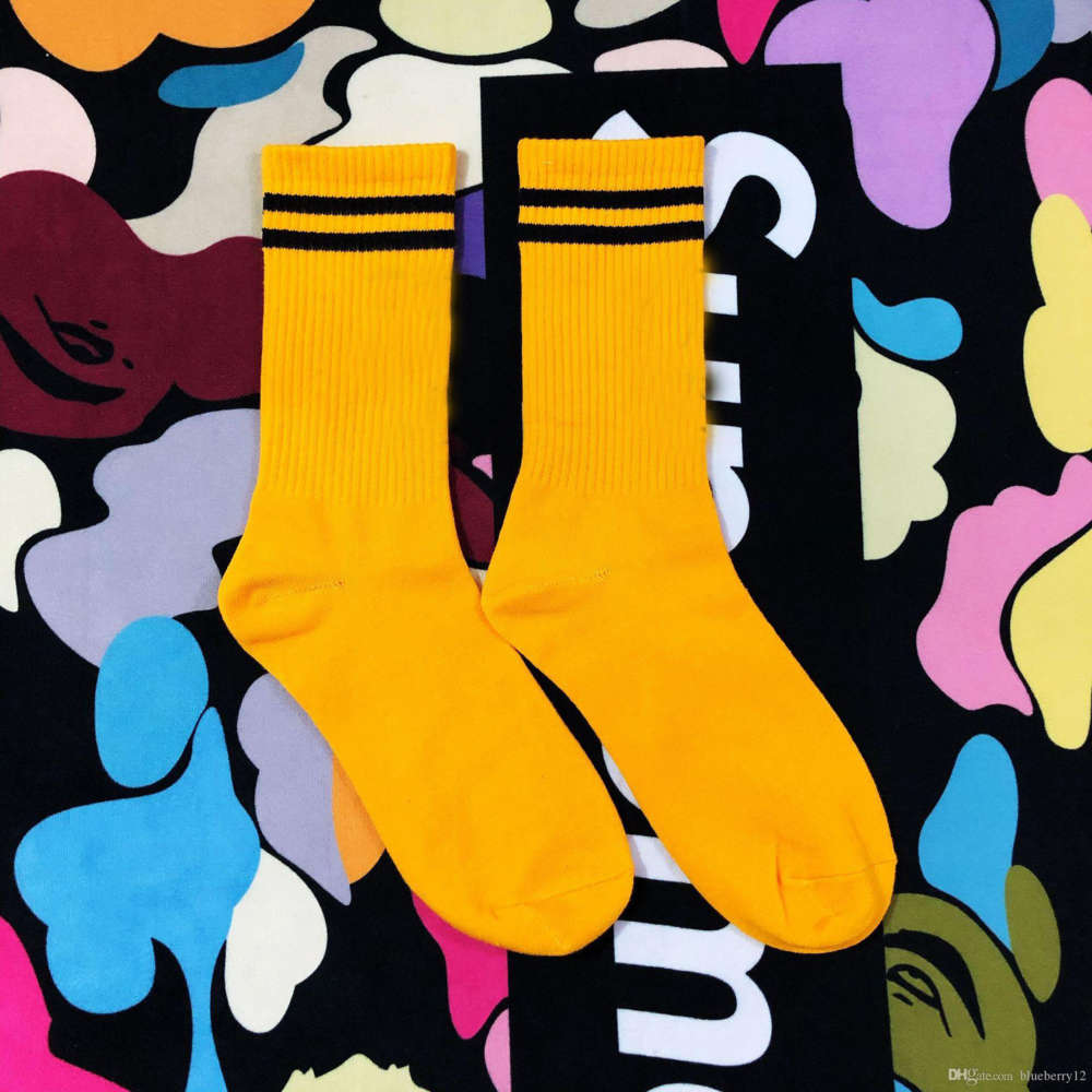 

Mens Fashion elite Children Socks Casual Cotton Breathable with 4 Colors Skateboard Hip Hop Sports for Male hosiery, Yellow