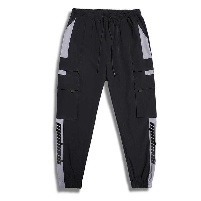 

Plus 7XL 6XL 5XL Men New Spring Hip Hop Pants Club Singer Stage Costume Trousers Ribbons Streetwear Joggers Sweatpants Hombre, Black
