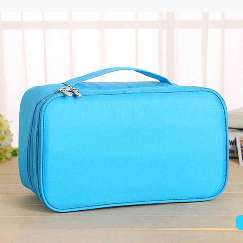 

Itapkris Female Waterproof Handbag Organizer Cosmetic Bag Travel Makeup Necessaries Case Multifunction Hanging Toiletry Bag1, Sky blue