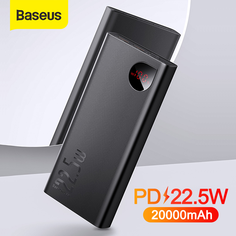 

Baseus Power Bank 20000mAh Portable External Battery Charger 20000 mAh Powerbank PD Fast Charge For iPhone 12 Xiaomi Poverbank