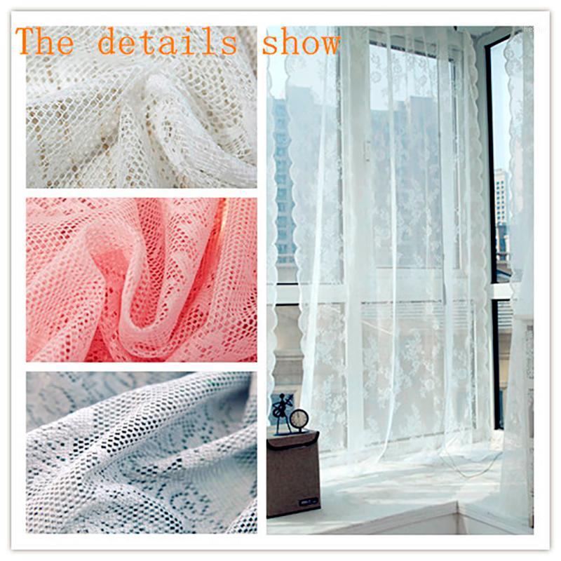 

2019 Creative Europe Style Sheer Curtain Tulle Window Treatment Voile Drape Valance 1 Panel Fabric Bedroom Decoration #451, White