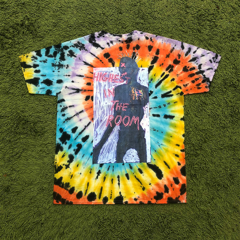 

2021 New Ss Astroworld Cactus Jack Highest in the Room Tie-dye Tee Men Women Best Quality Travis Scott T-shirts Zva9