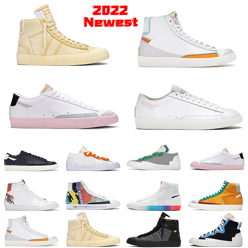 

blazer mid 77 vintage low men women casual shoes Black White Multi Color Pink Foam Pacific Blue Kumquat Thermal mens trainers platform sneakers Top Quality, Item#38