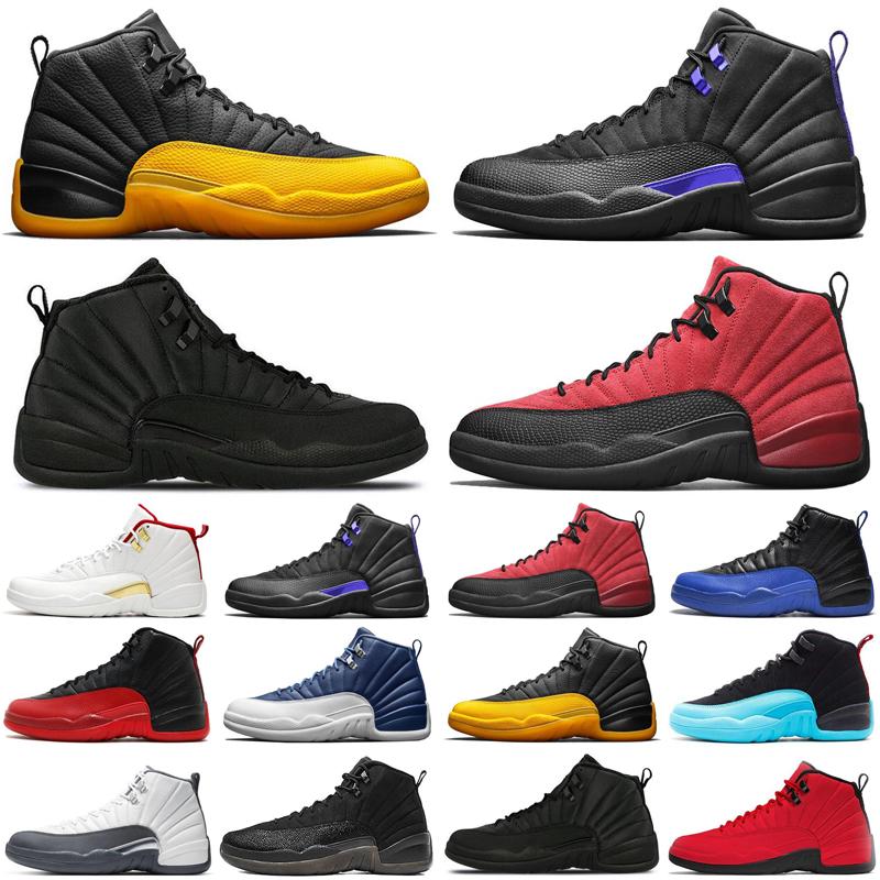 

New Mens Basketball shoes Jumpman 12s Dark Concord 12 Reverse Flu Game Gold 11s 25th Anniversary 11 Bred Women Sports Sneakers Trainers