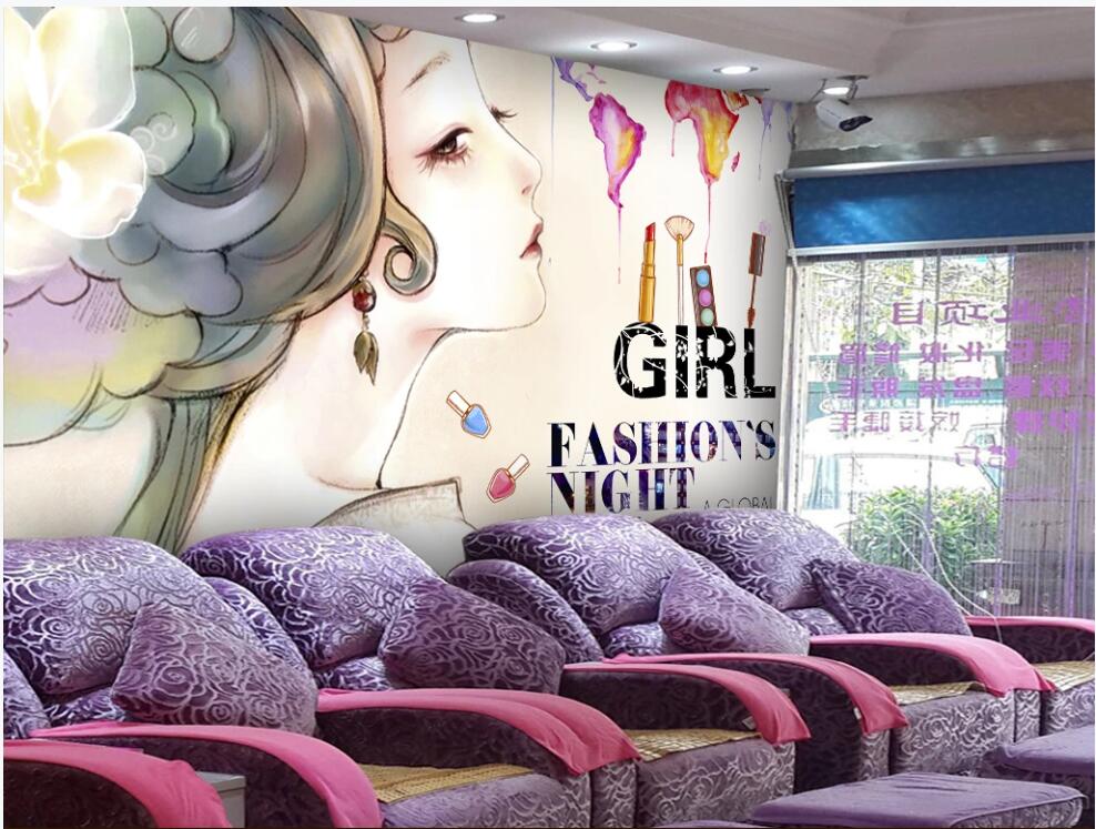 

3d wallpaper custom photo mural Hand-painted beauty fashion beauty nail tooling home decor room 3d wall murals wallpaper for walls 3 d, Non-woven