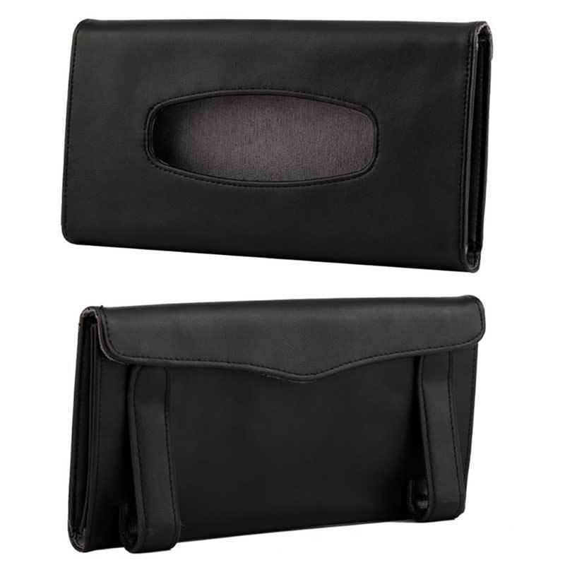 

1PC Universal Car Sun Visor Tissue Box Holder PU Leather Tissue Box Cover Case Paper Auto Organizer Accessories