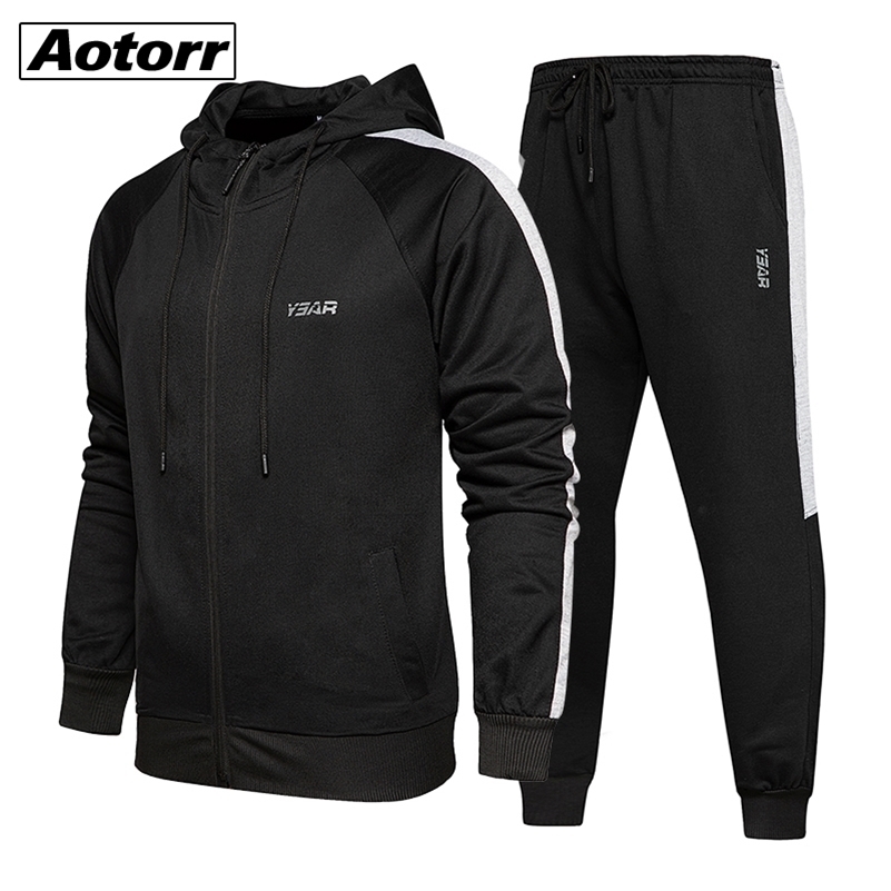 

Tracksuit Men Two Pieces Set Fashion Mens Sportswear Male Jacket Hoodie + Pants Sweatsuit Cardigan Clothes Hombre Big Size 201109, Tz67jmgrey