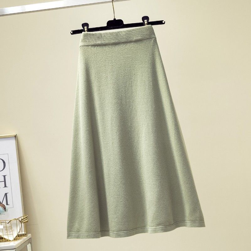 

Autumn 2021 New female mesh and winter high Middle length button long skirt y350 BVY4, Lvse