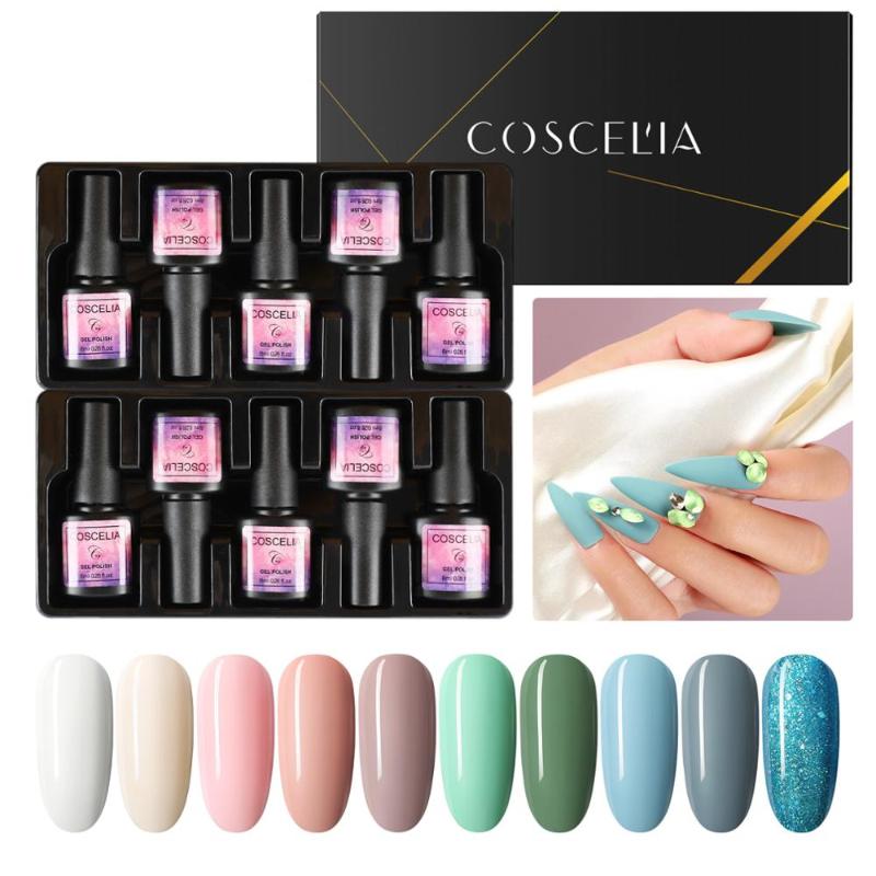 

COSCELIA Gel Polish Set Manicure Set For Nail Polish Nail Semi Permanent All For Manicure Gel Varnish