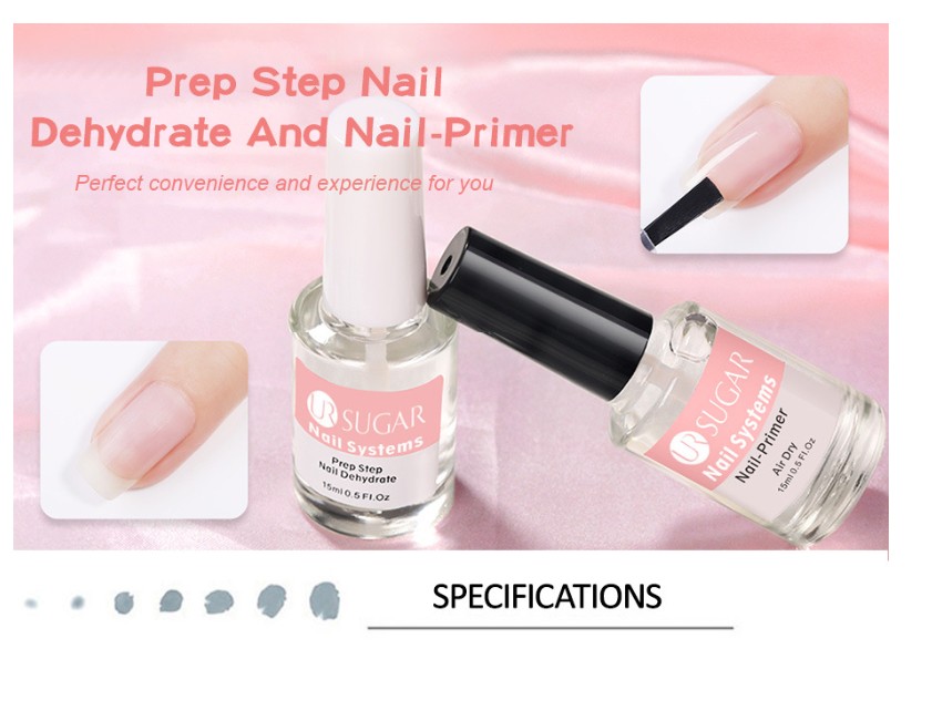 

UR SURGAR Nail-Primers And Nail Prep Dehydrator Set 15ML No Need UV LED Lamp Manicures for Nail Art Gel Nail Polish Design, Customize
