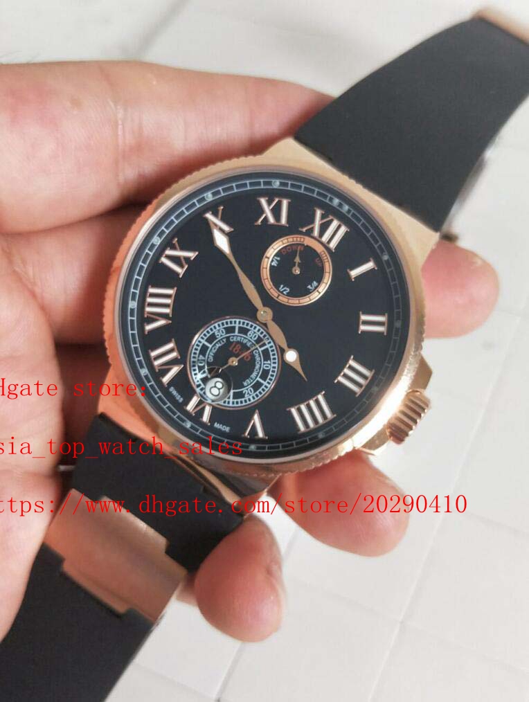 

Topselling high quality UN New Marine Manufacture Rome digital 266-67-3/43 Rose Gold 45 mm Black dial mechanical Automatic Mens Watch