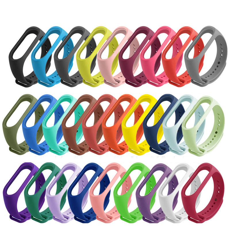 

For Band 4 Strap Barcelet Colorful Silicone Straps Replacement Smart Bands Accessories 28 colors