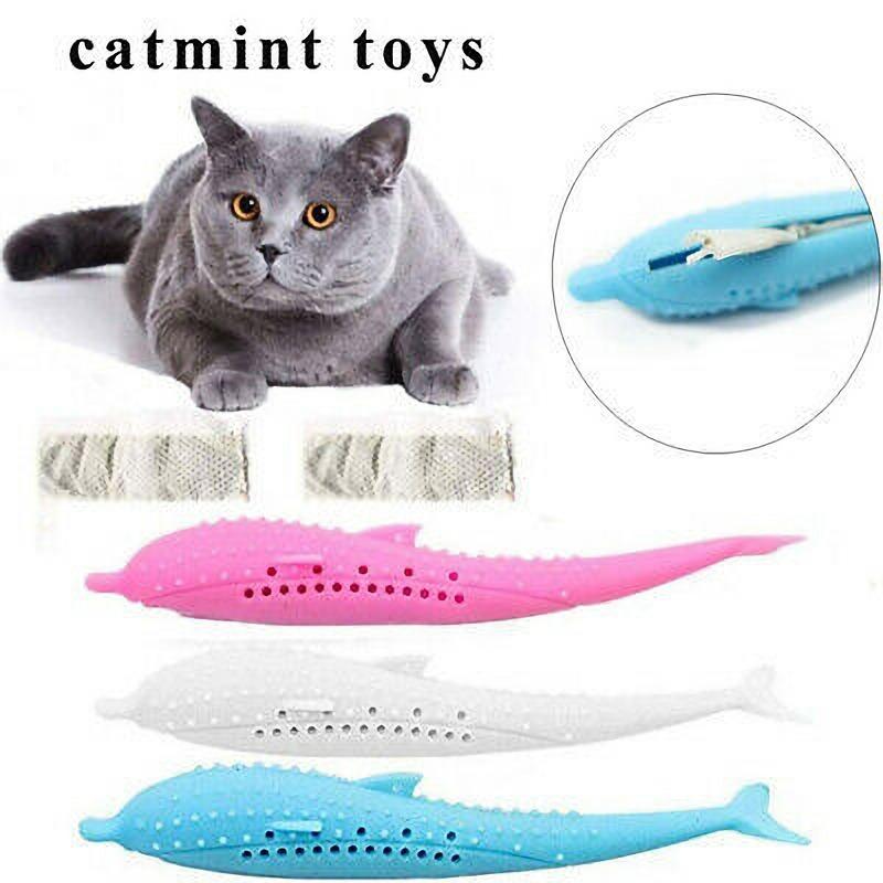 

Teeth Clean Catnip Dental Toys Cat Toothbrush Like New Fish Cat Toy Pet Supplies Toys Interactive Stuff Accessories