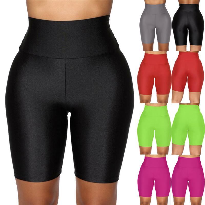 

Seamless Sports Yoga Shorts Women's Summer High Waist Fitness Shorts Tummy Control Gym Workout Running Casual Sports Pants L723, Gray