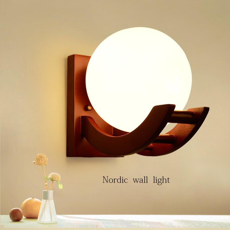 

2020 Unique Novelty Night light led Glass ball wall lamps for Home Art Deco AC 90-220V Led Lights For Wall/Kitchen/Bedroom E27