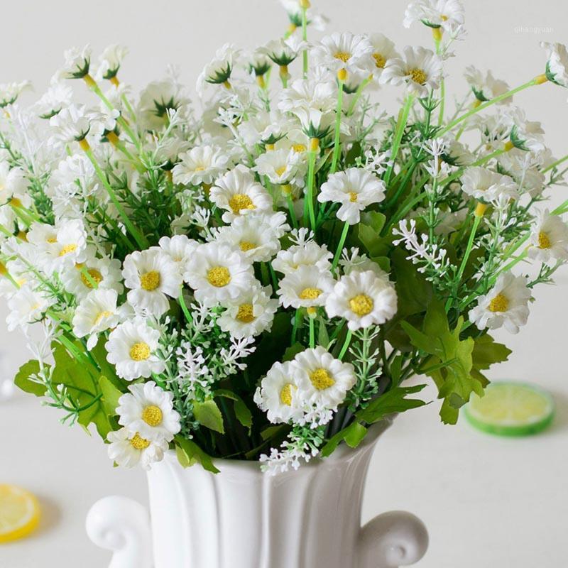 

Fake Flowers 28 Heads Spring Daisy Flowers Artificial Flower Gerbera Daisy Heads for DIY Wedding Party decoration Flores1, Random color